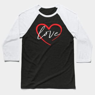love wıth heart Baseball T-Shirt